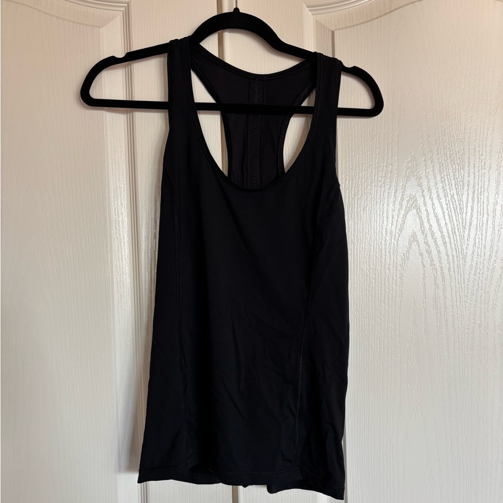 Lululemon Athletica black power Y Tank top size 2 - Picture 2 of 7